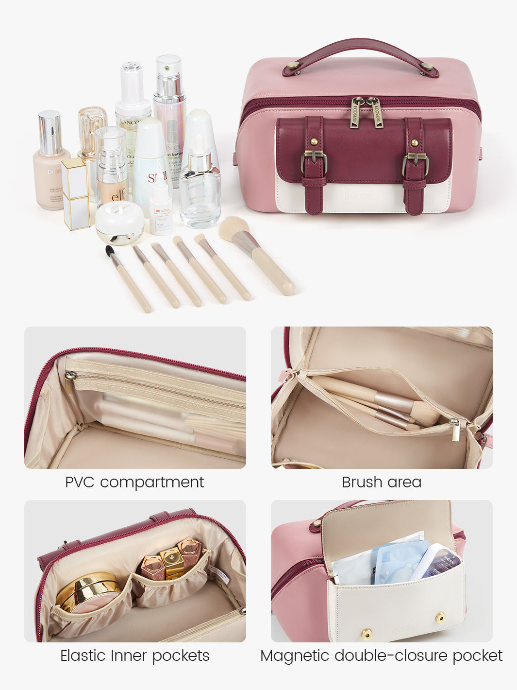 Elena Open Flat Cosmetic Makeup Bag