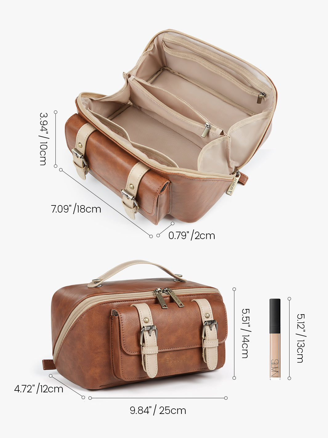 Elena Open Flat Cosmetic Makeup Bag